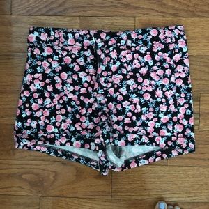 Floral high waisted shorts